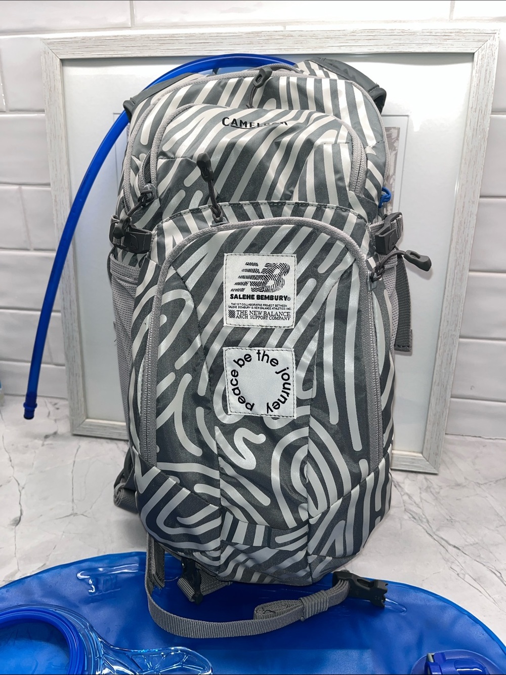 CamelBak Grey and White Patterned Hydration Backpack